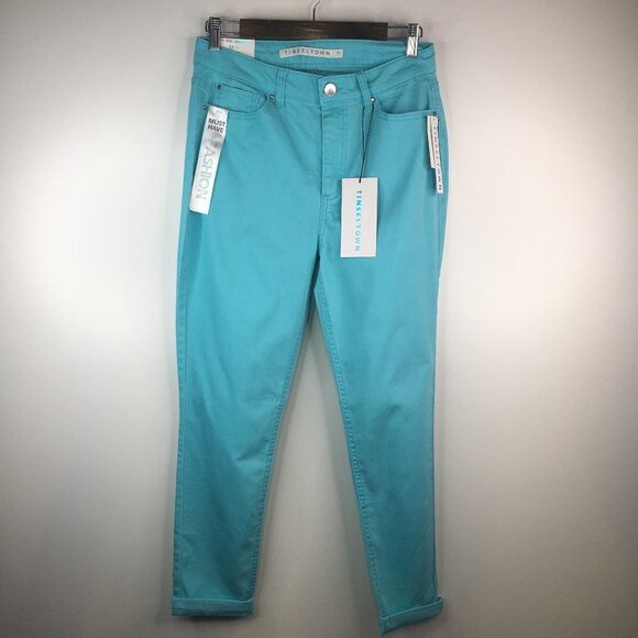 Tinseltown High Rise Juniors Skinny Jeans Sea Glass Size 11. NWT - Picture 2 of 13